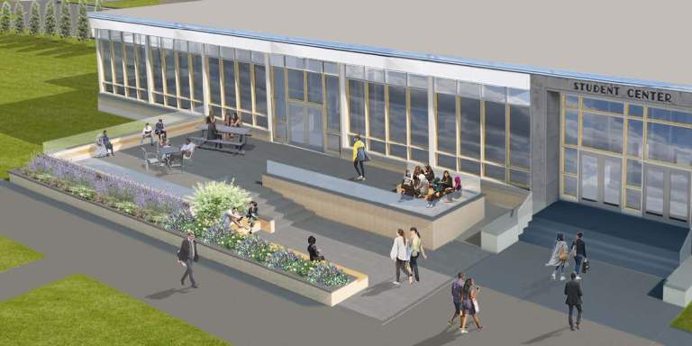 SUNY Erie, North Campus, 2020 Spring Student Center Exterior Upgrades